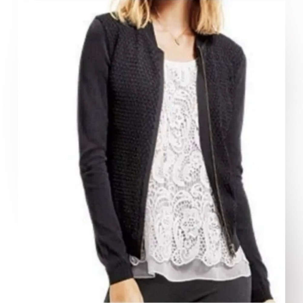 CAbi Textured Bomber Cardigan - Picture 4 of 9
